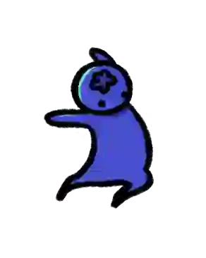 blue berry falling animation