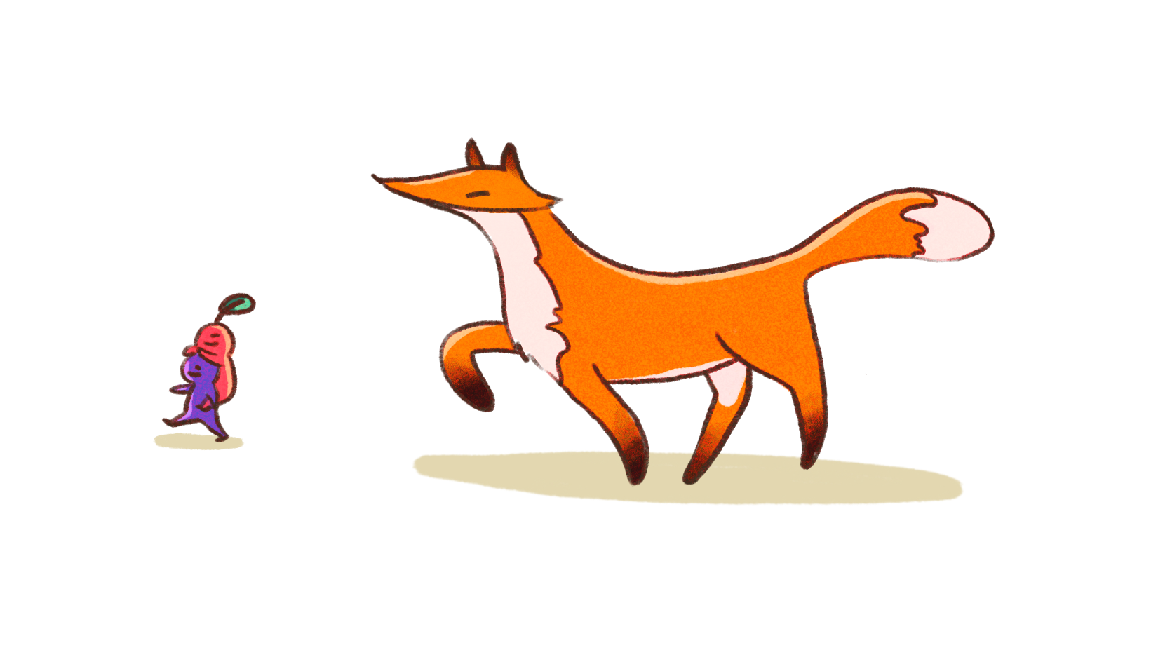 fox and berries
